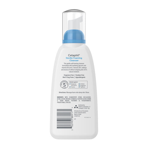 Facial Cleanser Cetaphil® Foaming Face Wash Foaming 8 oz. Pump Bottle Gentle Scent