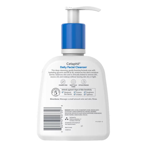 Facial Cleanser Cetaphil® Daily Facial Cleanser Gel 8 oz. Pump Bottle Gentle Scent
