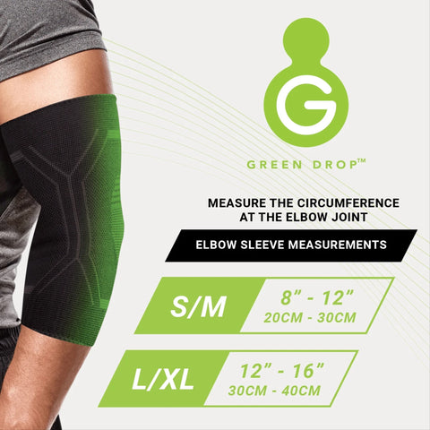 Elbow Support Green Drop™ Large / X-Large Pull-On Sleeve Left or Right Elbow 12 to 16 Inch Elbow Circumference Black #ELB-1451