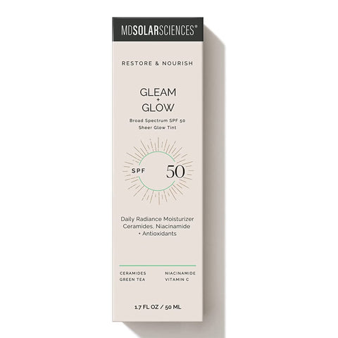 Facial Moisturizer with Sunscreen MDSolarsciences™ Gleam + Glow SPF50 1.7 oz. Tube Scented Cream #173001