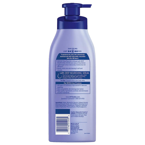 Hand and Body Moisturizer Nivea® Shea Nourish 16.9 oz. Pump Bottle Scented Lotion #07214001243
