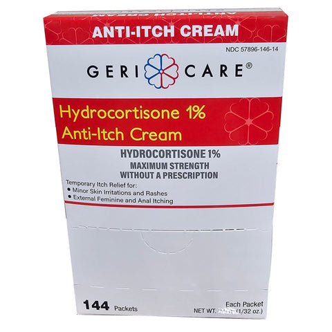 Itch Relief Geri-Care® 1% Strength Cream (144 per Box) Individual Packet #S146-14-GCP