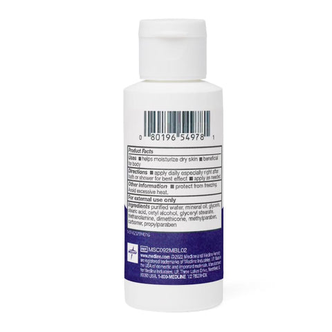 Hand and Body Moisturizer Medline Remedy® Essentials Moisturize 2 oz. Bottle Unscented Lotion CHG Compatible #MSC092MBL02