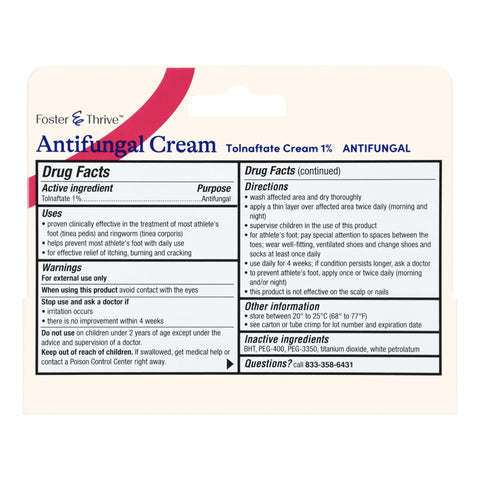 Antifungal Foster & Thrive™ 1% Strength Cream 0.5 oz. Tube #70677100101