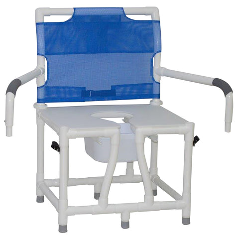 MJM International Bariatric Bedside Commode With Dual Swing Away Armrests #124-C10-DDA