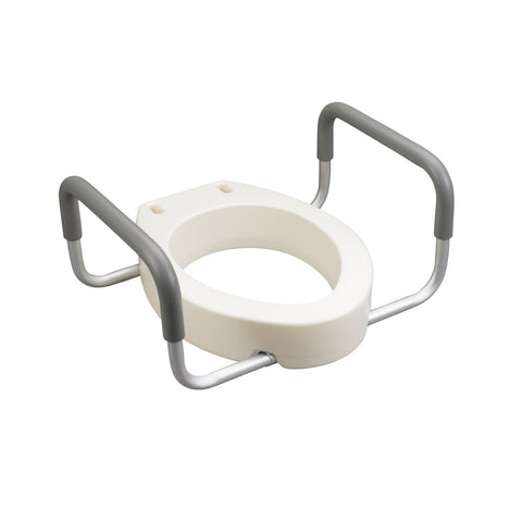 Drive Medical Premium Raised Toilet Seat with Removable Arms #12403