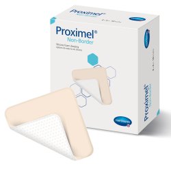 Hartmann Foam Dressing Proximel® Non-Border 4 X 4 Inch Without Border Waterproof Backing Silicone Face Square Sterile #15713100