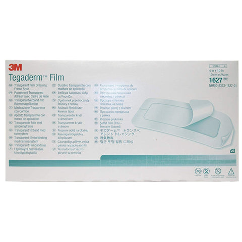 Transparent Film Dressing 3M™ Tegaderm™ 4 X 10 Inch Frame Style Delivery Rectangle Sterile #1627