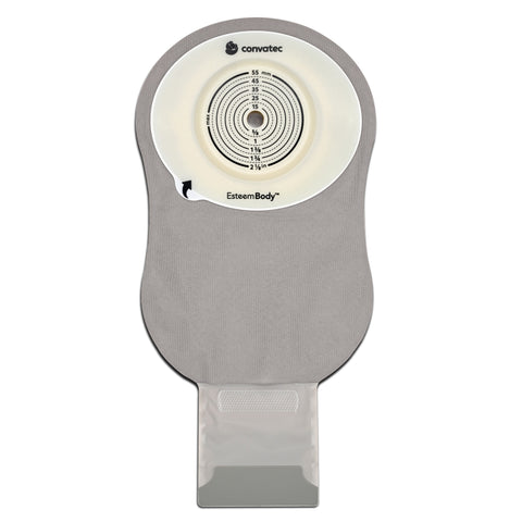 ConvaTec Ostomy Pouch Esteem Body™ 423647 One-Piece System 11 Inch Convex, Pre-Cut 30 mm Stoma Drainable