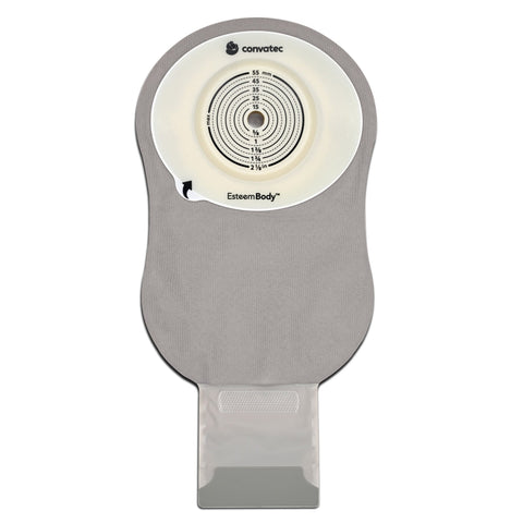 ConvaTec Ostomy Pouch Esteem Body™ 423667 One-Piece System 11 Inch Deep Convex, Pre-Cut 10 to 25 mm Stoma Drainable