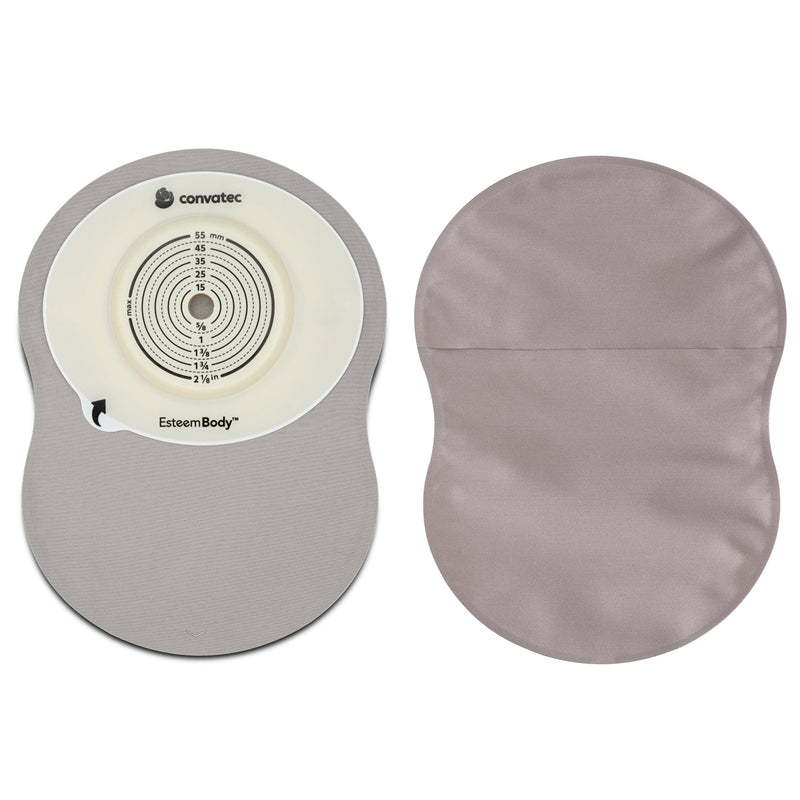ConvaTec Ostomy Pouch 423678 Esteem Body™ One-Piece System 9 Inch Length Convex, Trim To Fit 10 to 35 mm Stoma Closed End