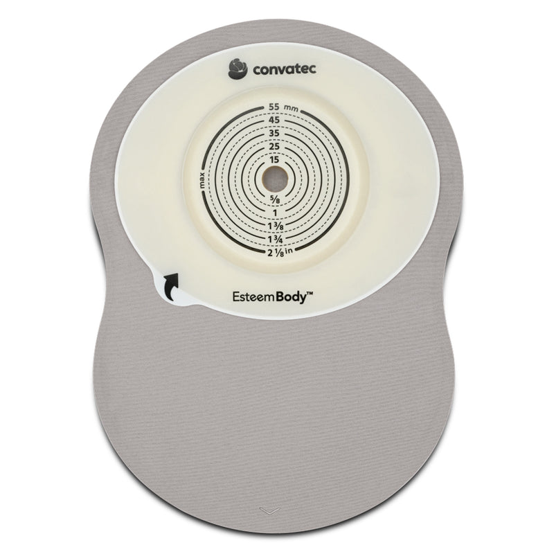 ConvaTec Ostomy Pouch 423690 Esteem Body™ One-Piece System 9 Inch Length Deep Convex, Trim To Fit 10 to 45 mm Stoma Closed End
