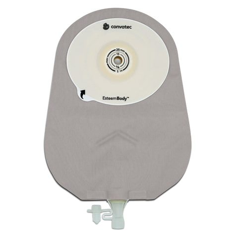 ConvaTec Urostomy Pouch Esteem Body™ 423713 One-Piece System 10 Inch Length Convex, Trim To Fit 10 to 35 mm Stoma
