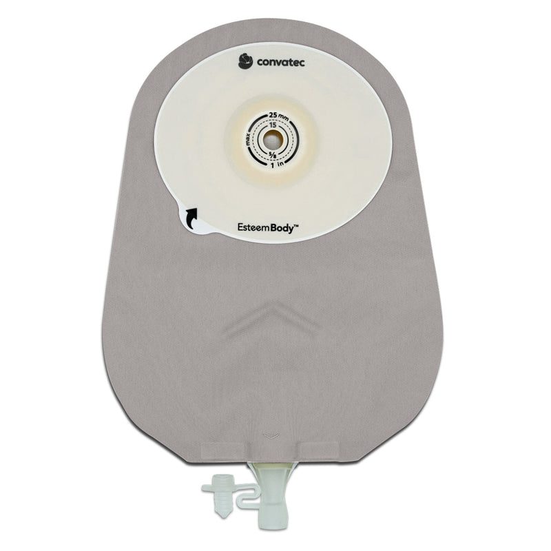 ConvaTec Urostomy Pouch Esteem Body™ 423713 One-Piece System 10 Inch Length Convex, Trim To Fit 10 to 35 mm Stoma