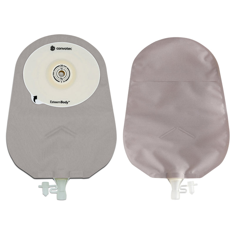 ConvaTec Urostomy Pouch Esteem Body™ 423726 One-Piece System 10 Inch Length Deep Convex, Trim To Fit 10 to 35 mm Stoma