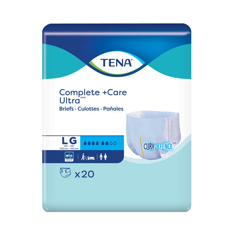 Incontinence Brief TENA Complete + Care Ultra™ Adult Large Unisex Disposable Moderate Absorbency #67460