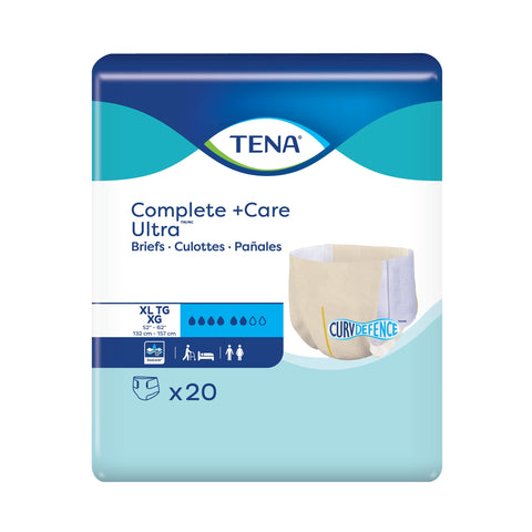 Incontinence Brief TENA Complete + Care Ultra™ Adult X-Large Unisex Disposable Moderate Absorbency #67470