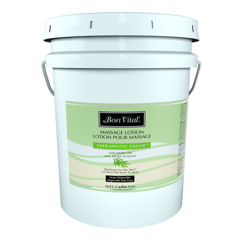 Massage Treatment Bon Vital' Therapeutic Touch 5 gal. Pail Unscented Lotion #7300038