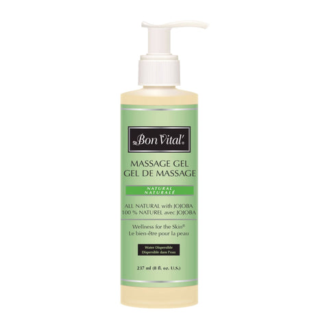 Massage Treatment Bon Vital' Naturale 8 oz. Pump Bottle Unscented Gel #7300022