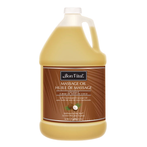 Massage Treatment Bon Vital' Coconut 1 gal. Jug Unscented Oil #7300083