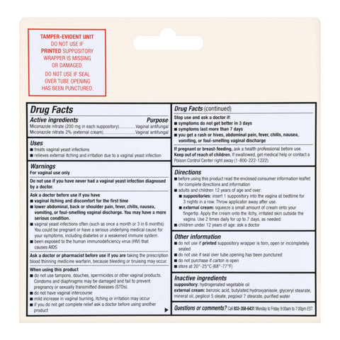 Vaginal Antifungal Kit Foster & Thrive™ 2% Strength / 200 mg Cream / Suppository #70677122601