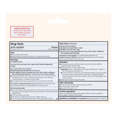 Vaginal Antifungal Foster & Thrive™ 2% Strength / 100 mg Cream 1.59 oz. Tube #70677122501