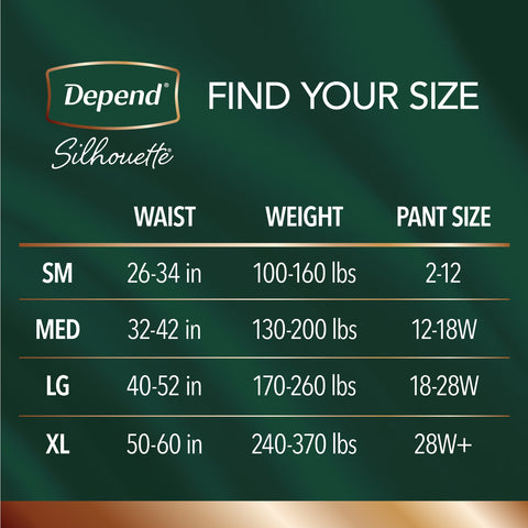 Absorbent Underwear Depend® Silhouette® Waistband Style Adult Medium Female Disposable Heavy Absorbency #55418