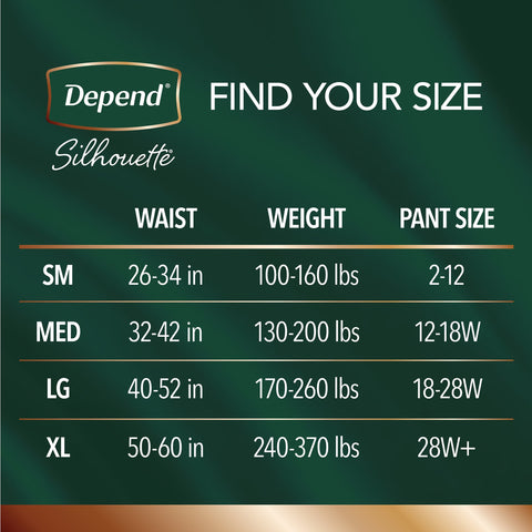 Absorbent Underwear Depend® Silhouette® Waistband Style Adult Large Female Disposable Heavy Absorbency #55424