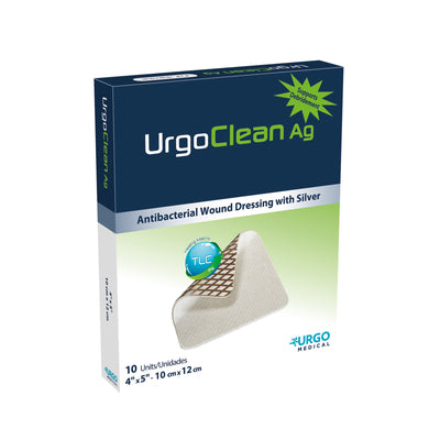Urgo Medical North America LLC Silver Dressing UrgoClean Ag 4 X 5 Inch Rectangle Sterile #603071