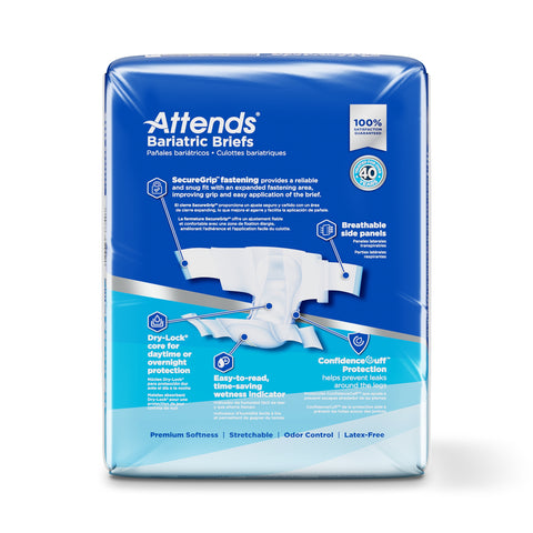 Incontinence Brief Attends® Bariatric Adult 3X-Large Unisex Disposable Heavy Absorbency #DD55
