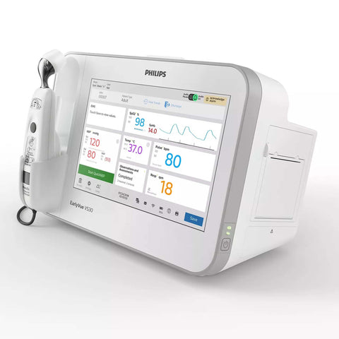 Vital Signs Monitor Philips EarlyVue VS30 Spot Check Pulse NIBP AC Power / Battery Operated #863380, 1 EACH