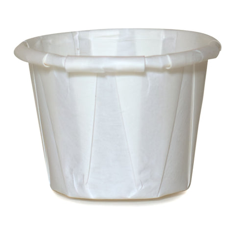 Souffle Cup McKesson 0.75 oz. Paper White Disposable #16-075-2050