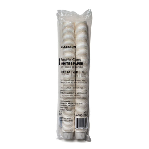 Souffle Cup McKesson 1 oz. Paper White Disposable #16-100-2050