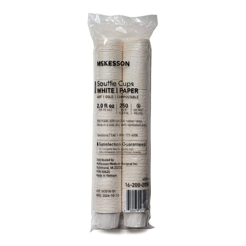 Souffle Cup McKesson 2 oz. Paper White Disposable #16-200-2050