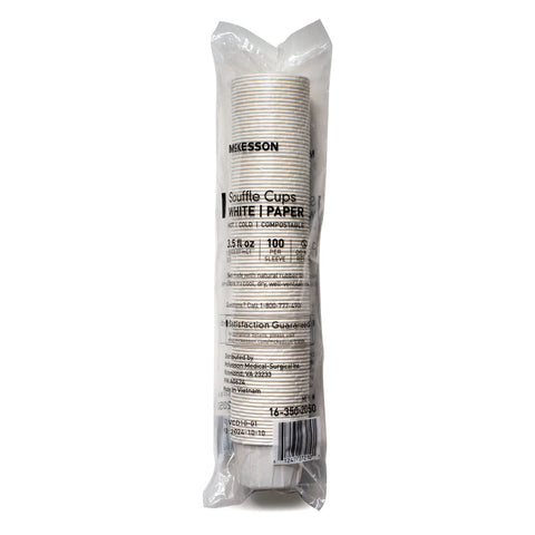 Souffle Cup McKesson 3.5 oz. Paper White Disposable #16-350-2050