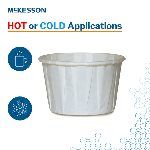 Souffle Cup McKesson 3.5 oz. Paper White Disposable #16-350-2050