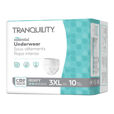 Absorbent Underwear Tranquility® Essential Pull On with Tear Away Seams Adult 3X-Large Unisex Disposable Heavy Absorbency #2609