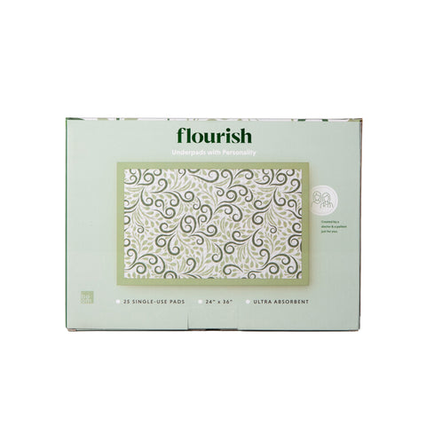 Disposable Underpad Flourish 24 X 36 Inch Fluff Light Absorbency #BINAUPSGV025