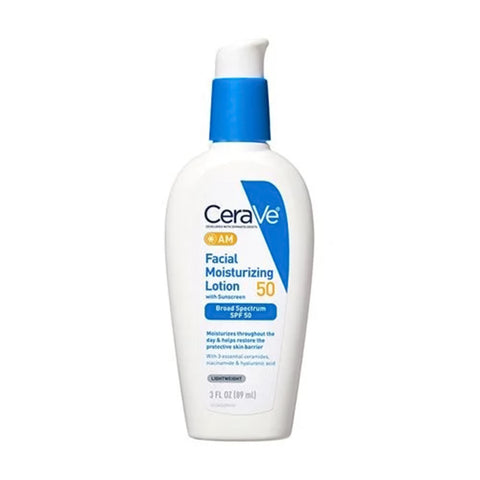 Facial Moisturizer with Sunscreen CeraVe® AM 3 oz. Bottle Unscented Lotion #60600061263