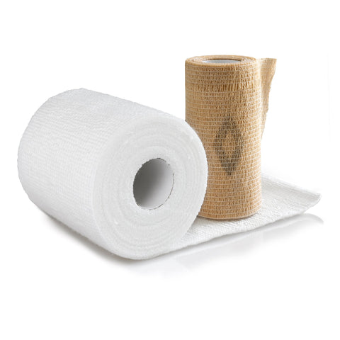 2 Layer Compression Bandage System 4 Inch X 7-1/10 Yard / 4 Inch X 6-9/10 Yard Self-adherent Closure Tan / White NonSterile
