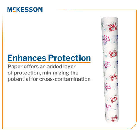 Table Paper McKesson 18 Inch Width 225 Foot Length Print (Sea Friends) Smooth