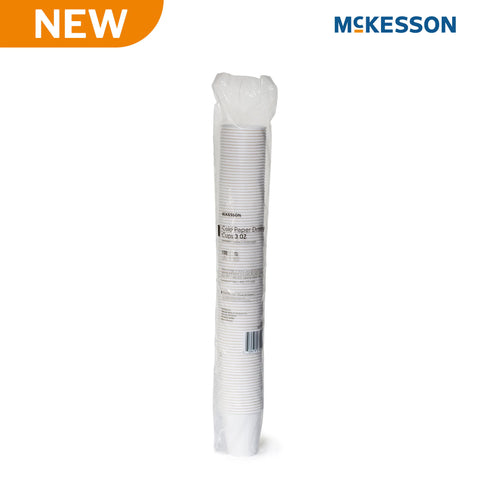 Drinking Cup McKesson 3 oz. Coated Paper White Disposable #PDC-CW3