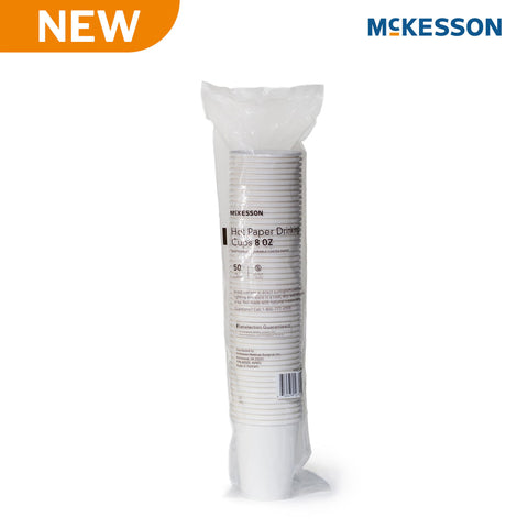 Drinking Cup McKesson 8 oz. Coated Paper White Disposable #PDC-HW8