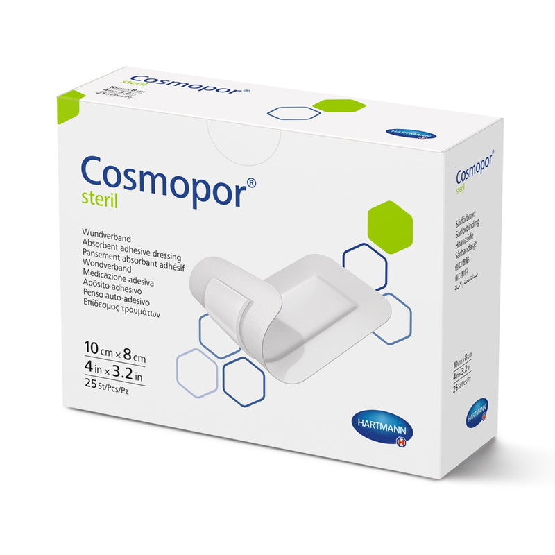 Transparent Dressing with Pad Cosmopor® 3.2 X 4 Inch 4 Tab Delivery Rectangle Sterile #901053