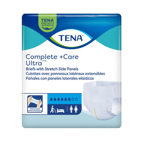 Incontinence Brief TENA Complete + Care Ultra™ Adult 3X-Large / 4X-Large Unisex Disposable Moderate Absorbency #67905