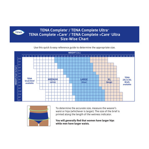 Incontinence Brief TENA Complete + Care Ultra™ Adult 3X-Large / 4X-Large Unisex Disposable Moderate Absorbency #67905