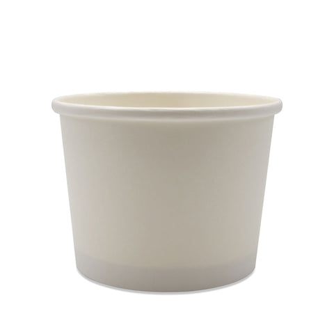 Food Container Medd Max 8 oz. Paper White Disposable #MM8OZBOWL