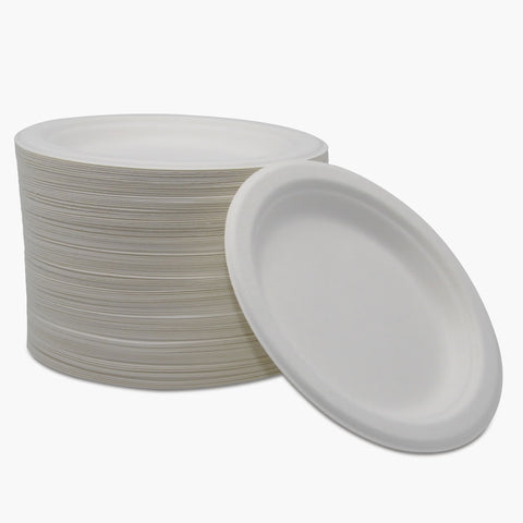 Plate Medd Max Molded Fiber White Single Use #P006