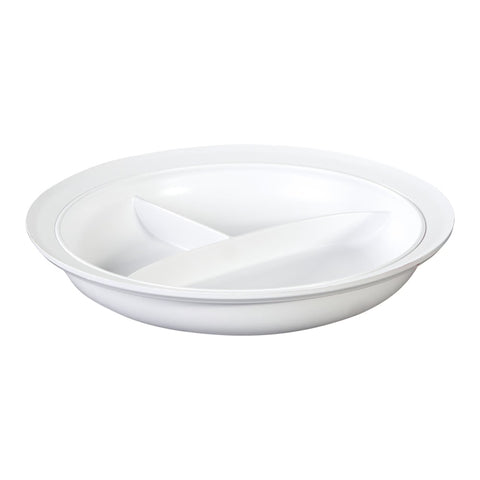 3 Compartment Plate AliMed® Polycarbonate White Reusable #2970011065