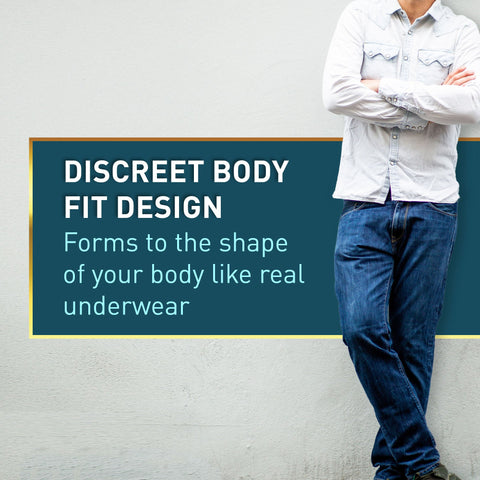 Absorbent Underwear McKesson Premium Discreet Maximum Pull On with Tear Away Seams Adult Small / Medium Male Disposable Heavy Absorbency #UWDM-SMGRAY